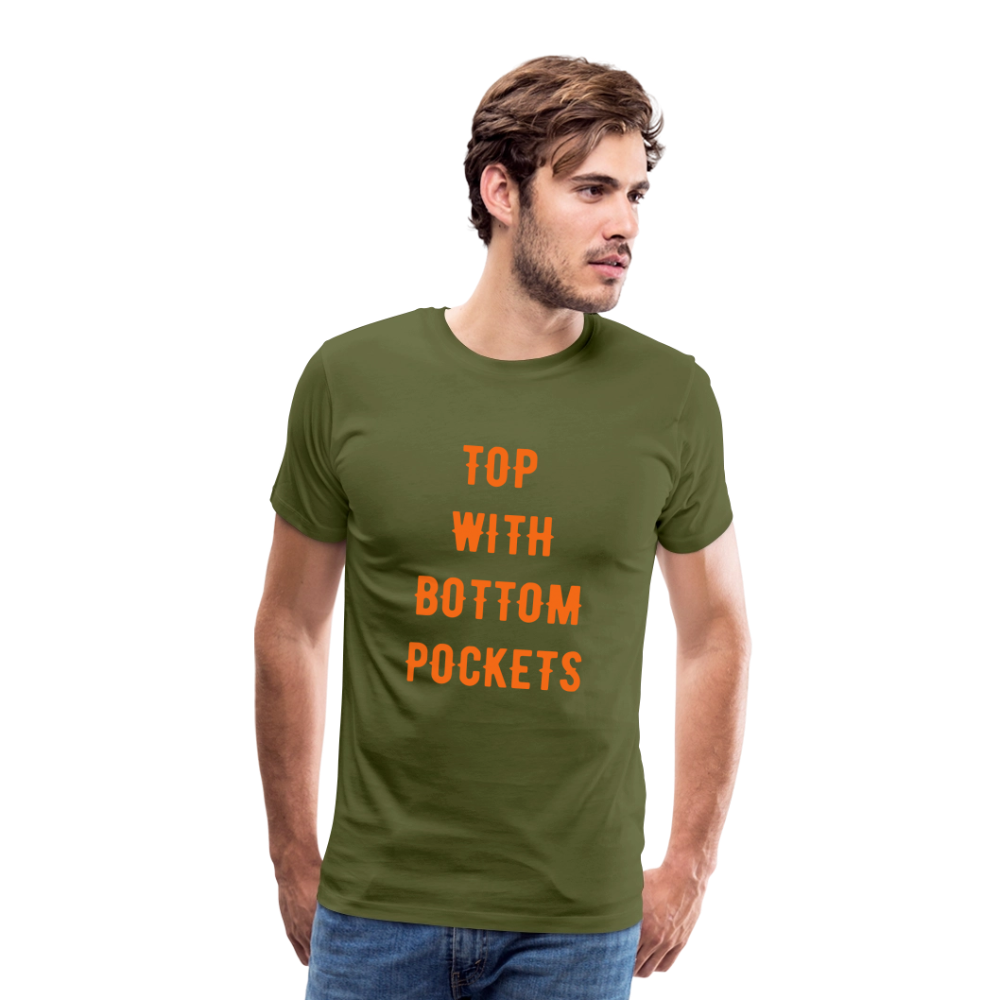 Top w/ Bottom Pockets - Men's Premium T-Shirt - olive green