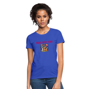 Women’s “Lick The Bag” Bunny Logo Tee - royal blue