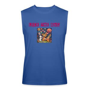 Men’s “Lick The Bag” Performance Tank Top - Bunny - royal blue