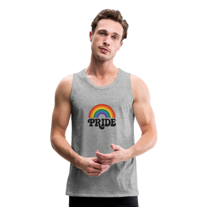 70’s Pride Logo Men’s Premium Tank - heather gray