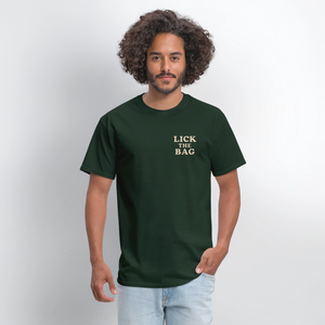 Unisex Lick The Bag T-Shirt (text only) - forest green