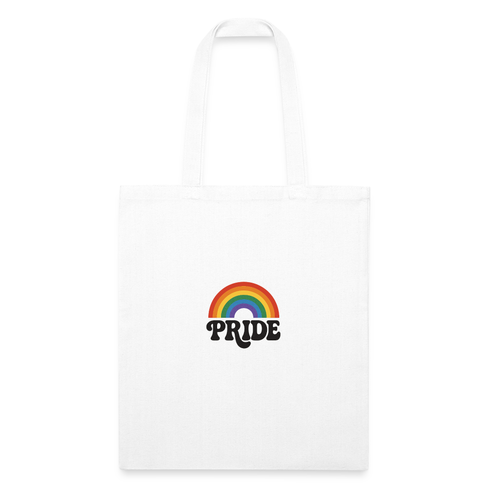 70’s Logo Pride Recycled Tote Bag - white