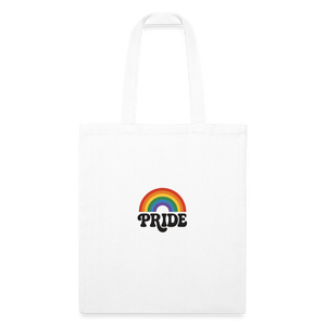 70’s Logo Pride Recycled Tote Bag - white