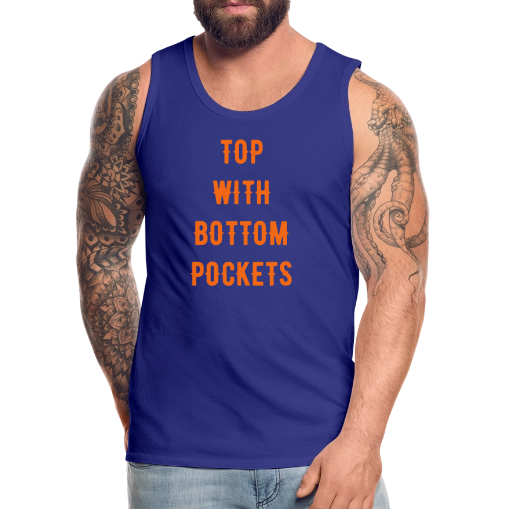 Top w/ Bottom Pockets - Men's Premium Tank Top - royal blue