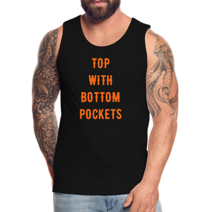 Top w/ Bottom Pockets - Men's Premium Tank Top - black