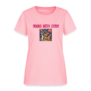 Women’s “Lick The Bag” Bunny Logo Tee - pink