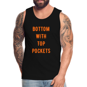 Bottom w/ Top Pockets - Men's Premium Tank Top - black