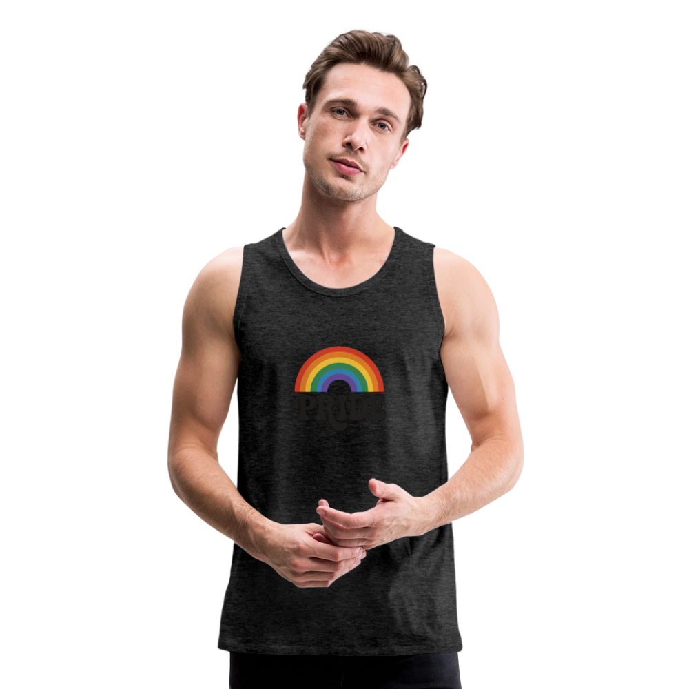 70’s Pride Logo Men’s Premium Tank - charcoal grey