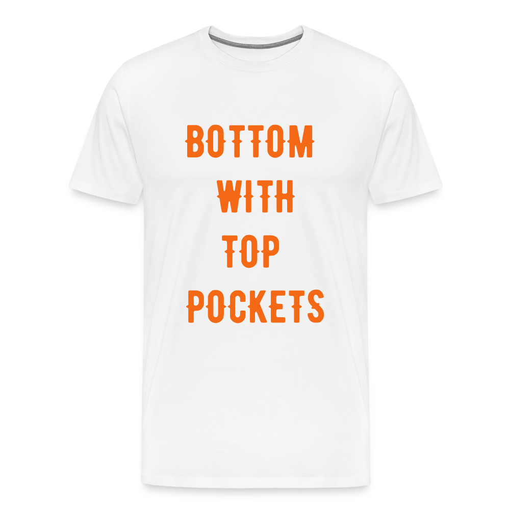 Bottom w/ Top Pockets - Men's Premium T-Shirt - white