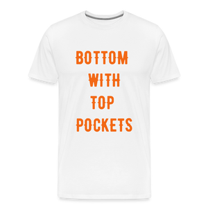 Bottom w/ Top Pockets - Men's Premium T-Shirt - white