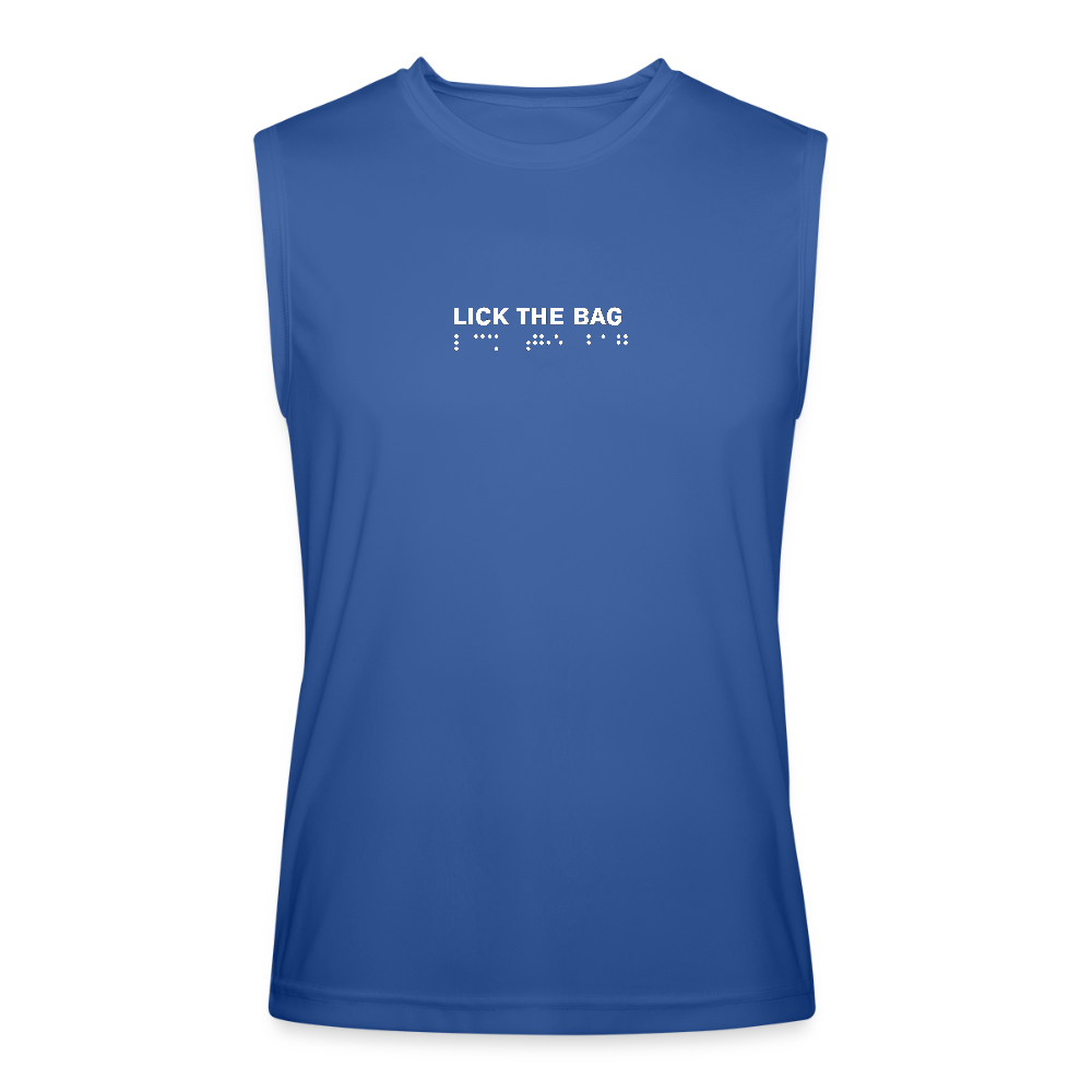 Men’s “Lick The Bag” Performance Tank Top - Brail - royal blue