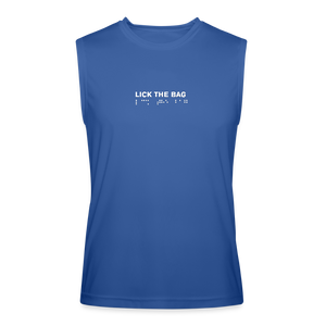 Men’s “Lick The Bag” Performance Tank Top - Brail - royal blue