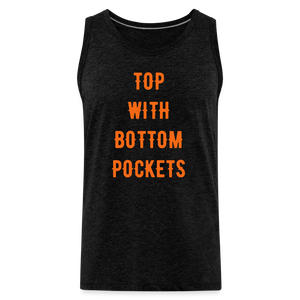 Top w/ Bottom Pockets - Men's Premium Tank Top - charcoal grey