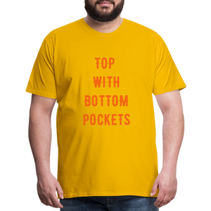 Top w/ Bottom Pockets - Men's Premium T-Shirt - sun yellow