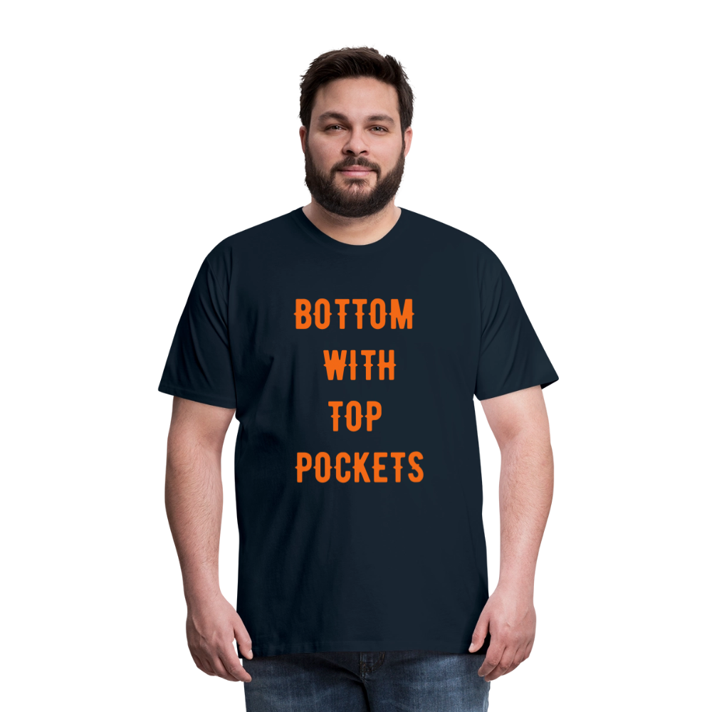 Bottom w/ Top Pockets - Men's Premium T-Shirt - deep navy