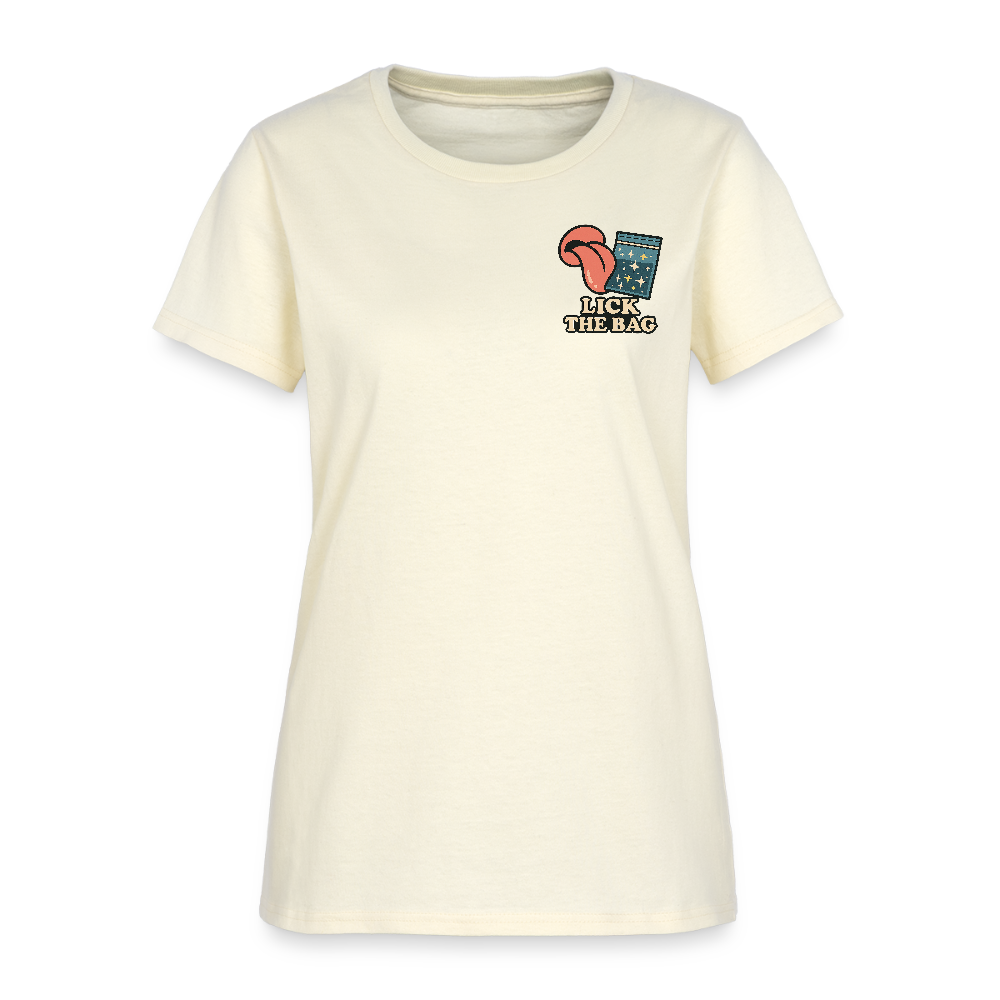Women’s “Lick The Bag” Image Logo Tee - off white