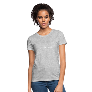 Women’s “Lick The Bag” Brail Logo Tee - heather gray