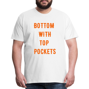 Bottom w/ Top Pockets - Men's Premium T-Shirt - white