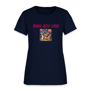 Women’s “Lick The Bag” Bunny Logo Tee - navy