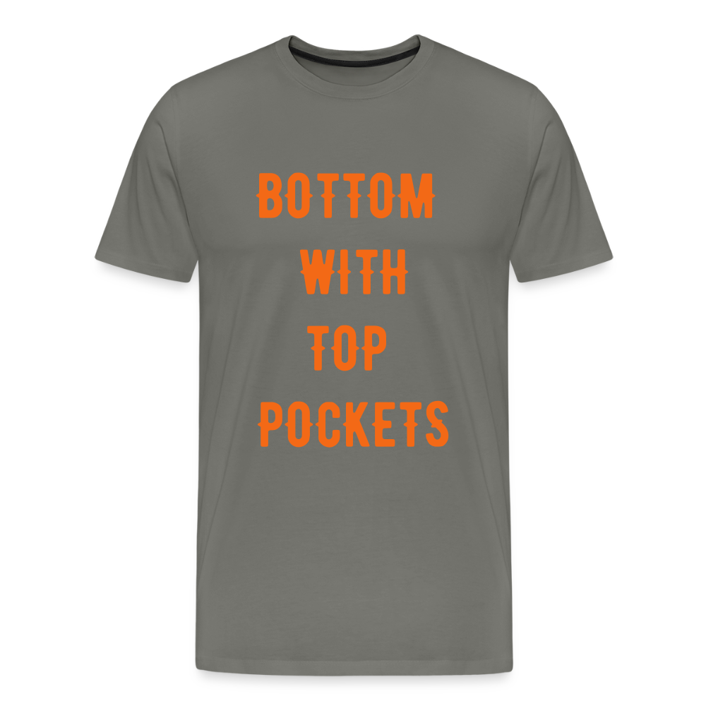 Bottom w/ Top Pockets - Men's Premium T-Shirt - asphalt gray
