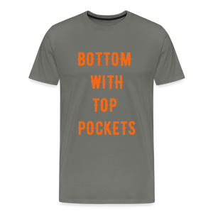 Bottom w/ Top Pockets - Men's Premium T-Shirt - asphalt gray