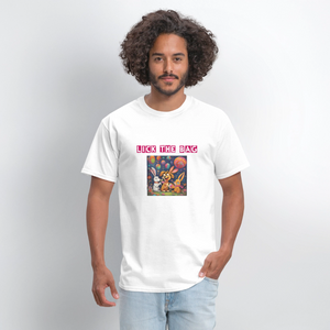Unisex “Lick The Bag” T-Shirt (Bunny) - white