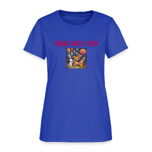 Women’s “Lick The Bag” Bunny Logo Tee - royal blue