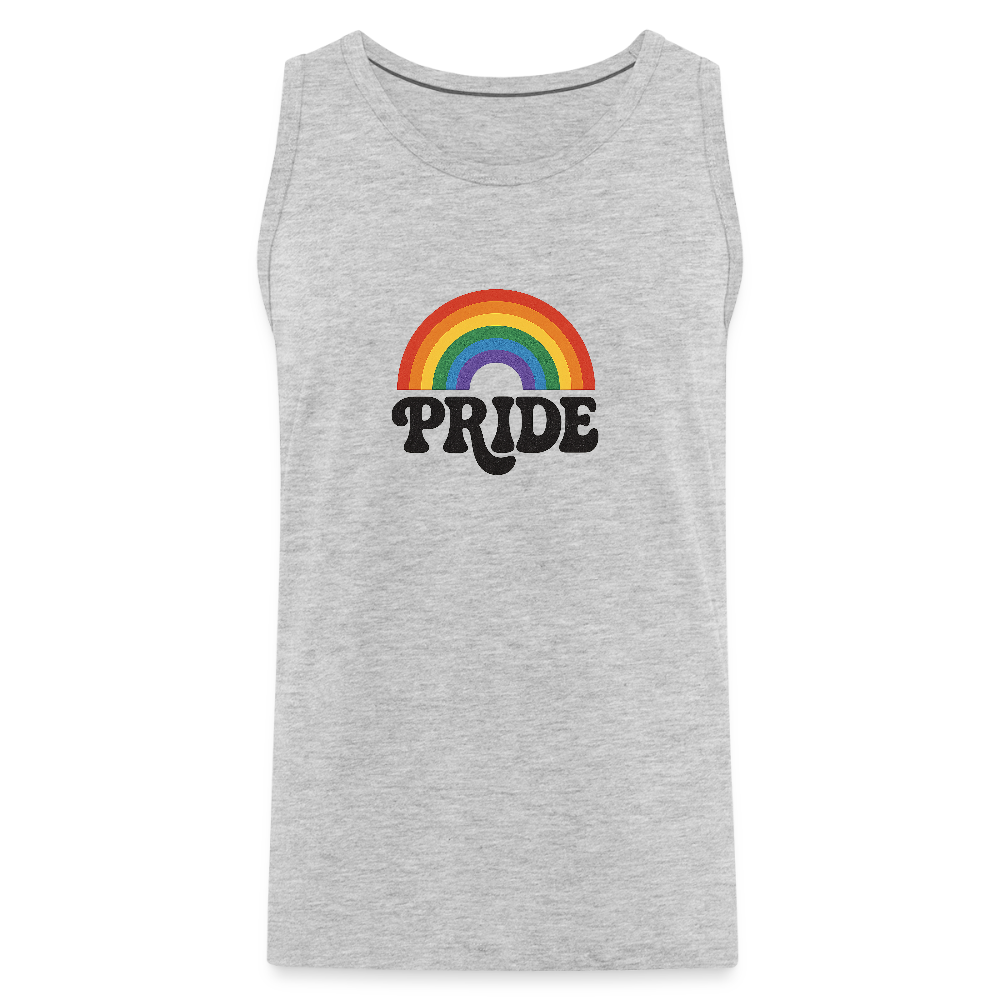 70’s Pride Logo Men’s Premium Tank - heather gray
