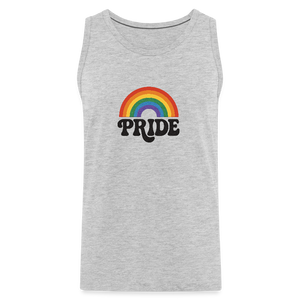 70’s Pride Logo Men’s Premium Tank - heather gray