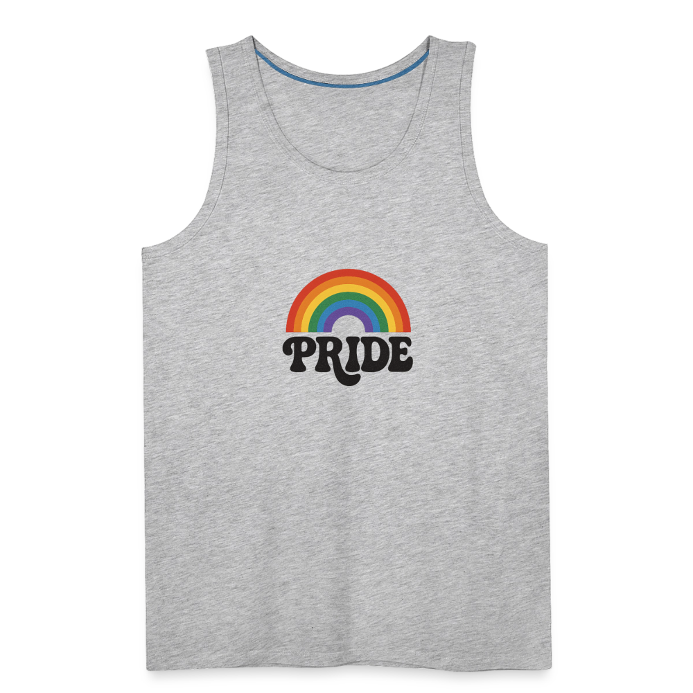 70’s Pride Logo Men’s Premium Tank - heather gray