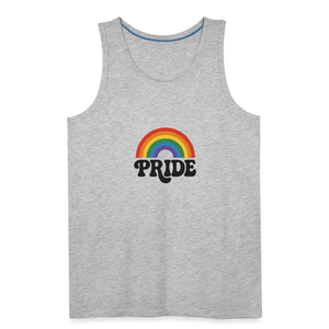 70’s Pride Logo Men’s Premium Tank - heather gray