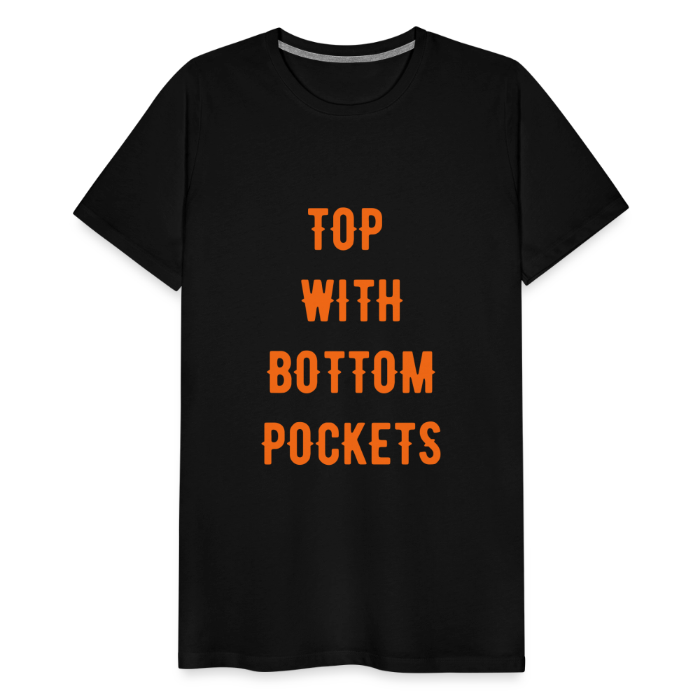 Top w/ Bottom Pockets - Men's Premium T-Shirt - black