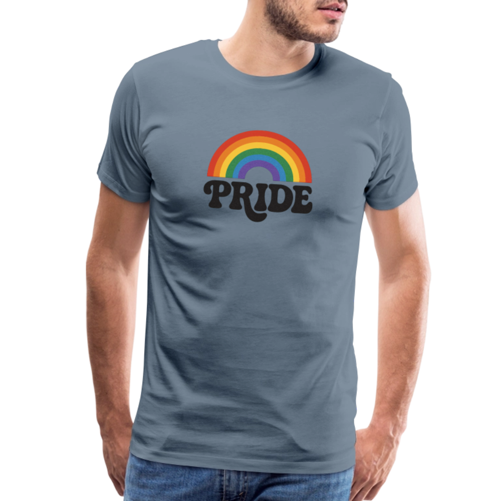 70’s Pride Logo Men's Premium T-Shirt - steel blue