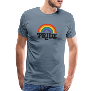 70’s Pride Logo Men's Premium T-Shirt - steel blue
