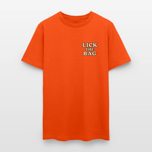 Unisex Lick The Bag T-Shirt (text only) - orange