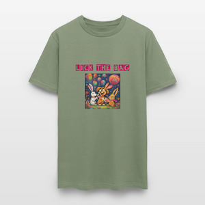 Unisex “Lick The Bag” T-Shirt (Bunny) - military green