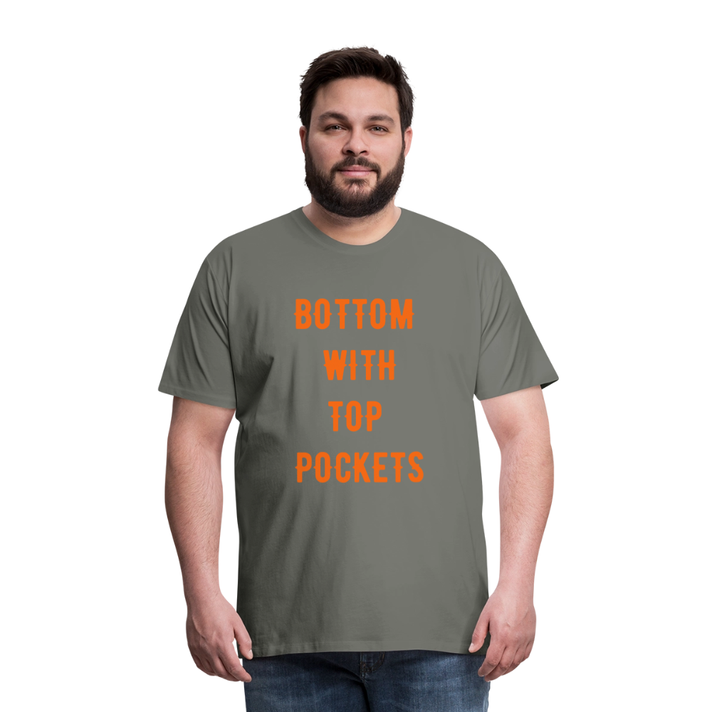 Bottom w/ Top Pockets - Men's Premium T-Shirt - asphalt gray