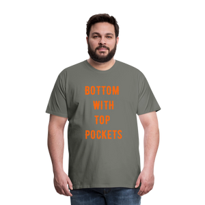 Bottom w/ Top Pockets - Men's Premium T-Shirt - asphalt gray