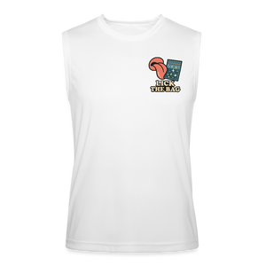 Men’s “Lick The Bag” Performance Tank - w/ Image - white