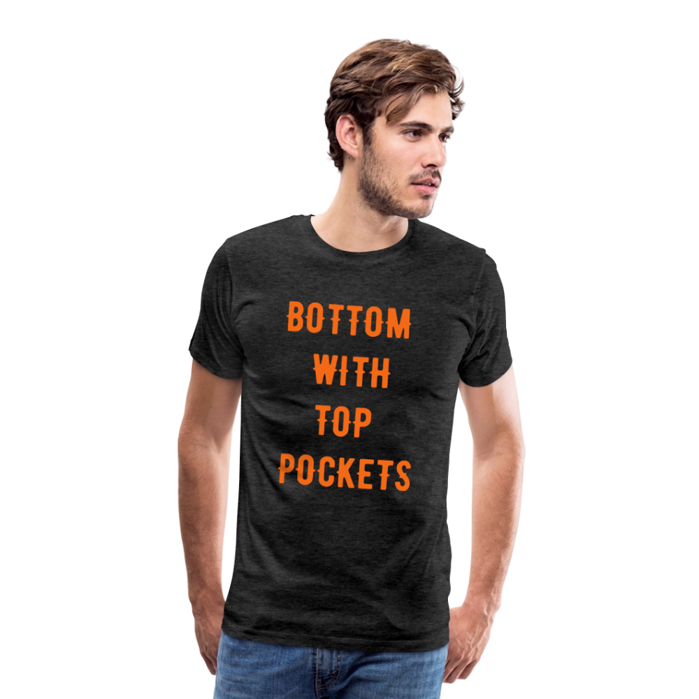 Bottom w/ Top Pockets - Men's Premium T-Shirt - charcoal grey