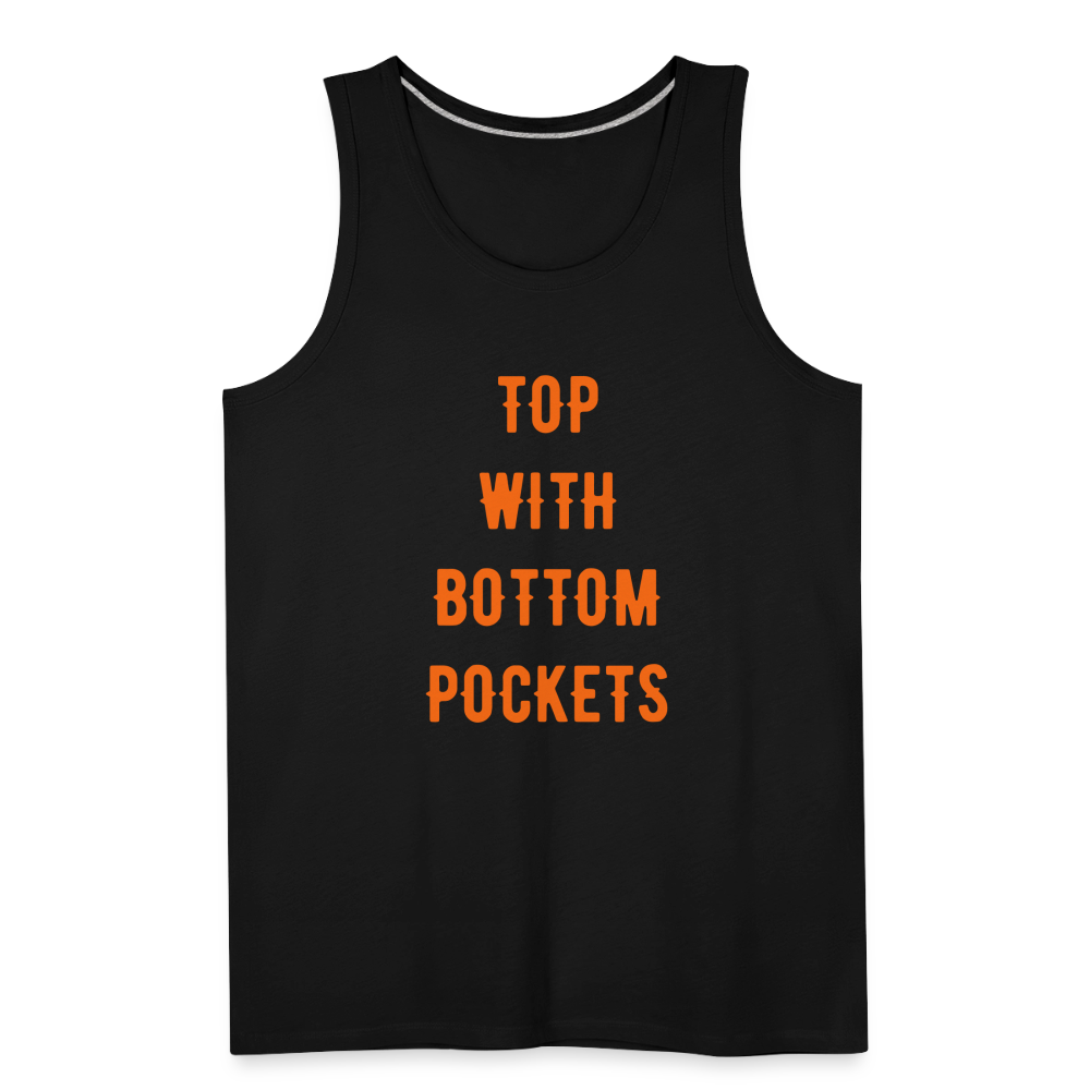 Top w/ Bottom Pockets - Men's Premium Tank Top - black