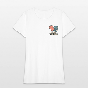 Women’s “Lick The Bag” Image Logo Tee - white