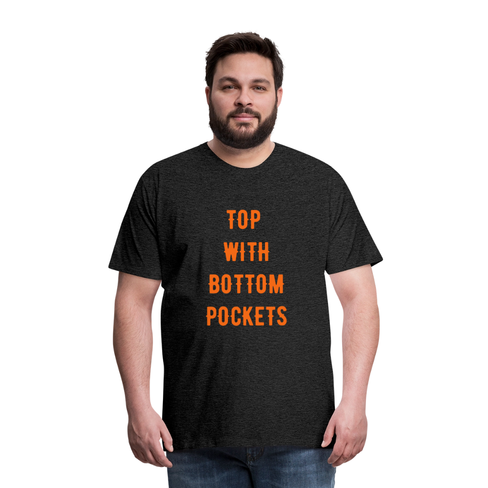 Top w/ Bottom Pockets - Men's Premium T-Shirt - charcoal grey