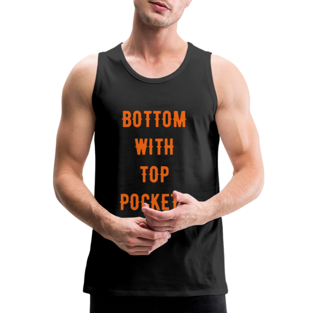 Bottom w/ Top Pockets - Men's Premium Tank Top - black