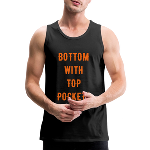 Bottom w/ Top Pockets - Men's Premium Tank Top - black