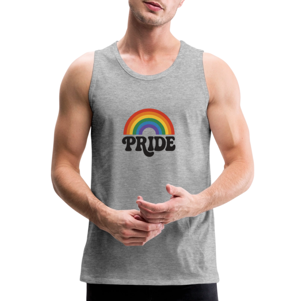 70’s Pride Logo Men’s Premium Tank - heather gray