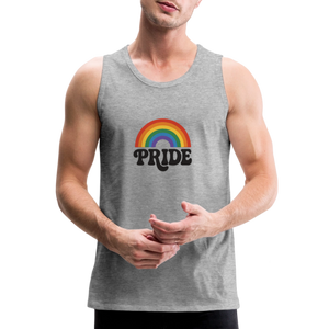 70’s Pride Logo Men’s Premium Tank - heather gray