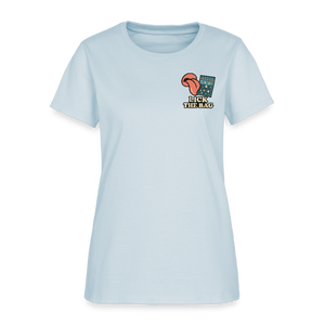 Women’s “Lick The Bag” Image Logo Tee - light blue