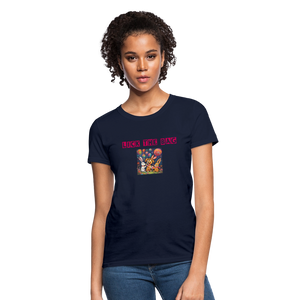 Women’s “Lick The Bag” Bunny Logo Tee - navy