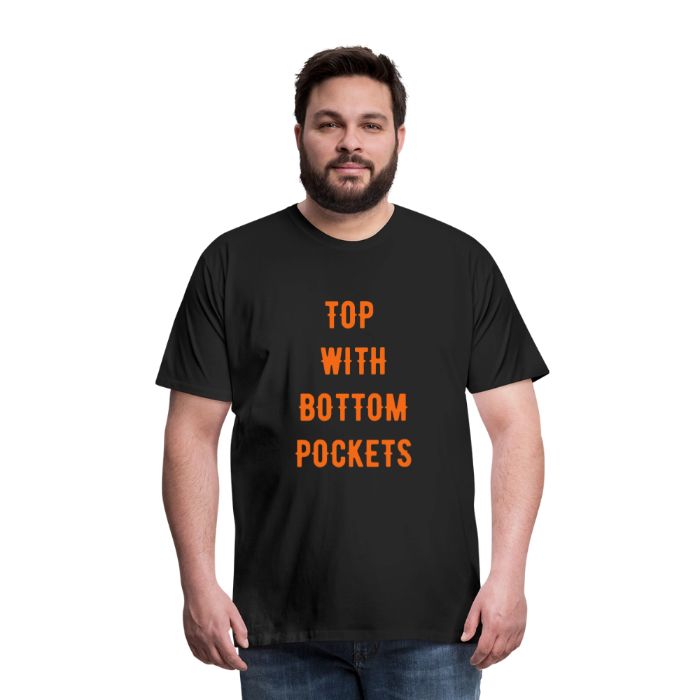 Top w/ Bottom Pockets - Men's Premium T-Shirt - black